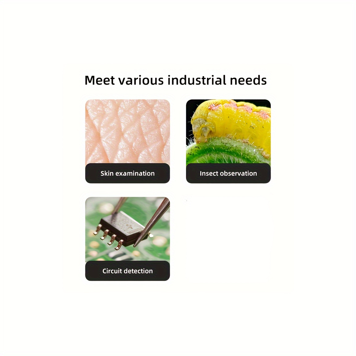 Cámara de Microscopio Digital de Píxeles 1600X 200W/30W, Aumento, 3-en-1/USB, para Observación de Insectos, Plantas, Pruebas Industriales, Detección de Placas de Circuito y Pruebas de Tejidos