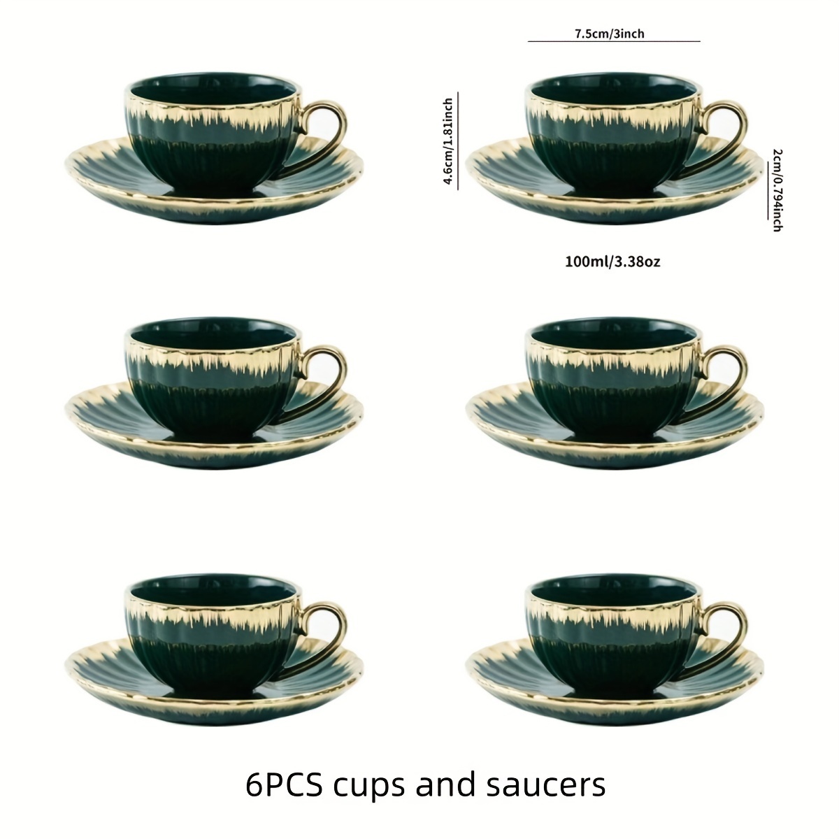 Keramik-Kaffeetasse Mit Untersetzer – 325 Ml, Spülmaschinengeeignet, Geschenkset