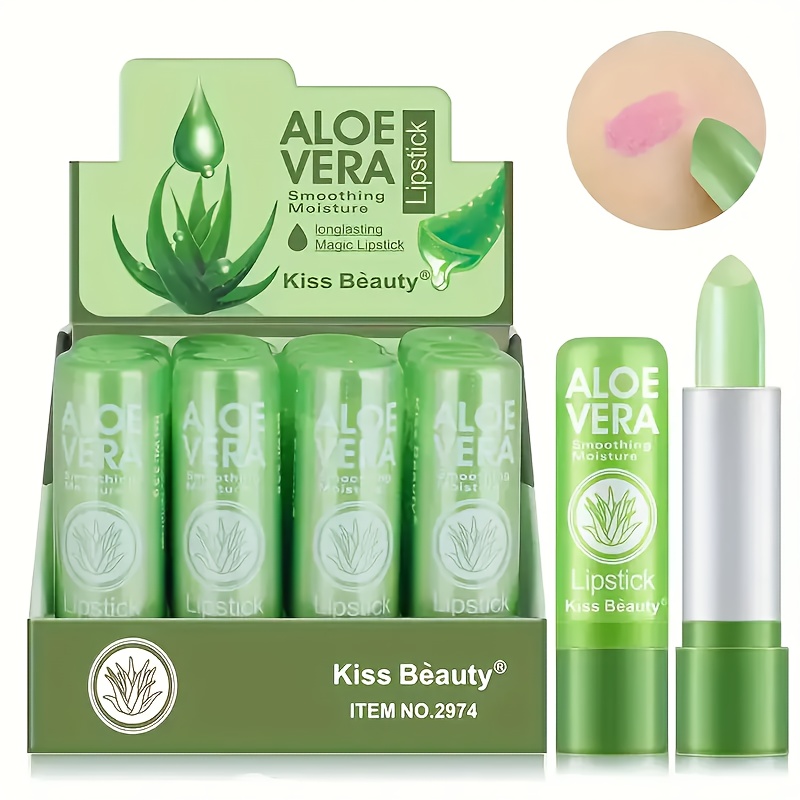 12pcs aloe vera tinted lip balm thermochromic jelly lipstick replenishing   plant based squalane berry   for   types adult age range 0