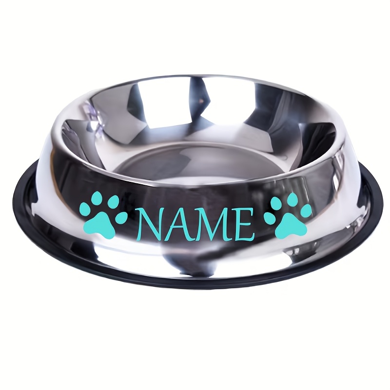 TEMU [customization] 1pc Personalized Pet Dog Bowl - Customizable Name Dog Bowl - Universal Personalized Pet Food Bowl Stand, Small/medium/large Dog