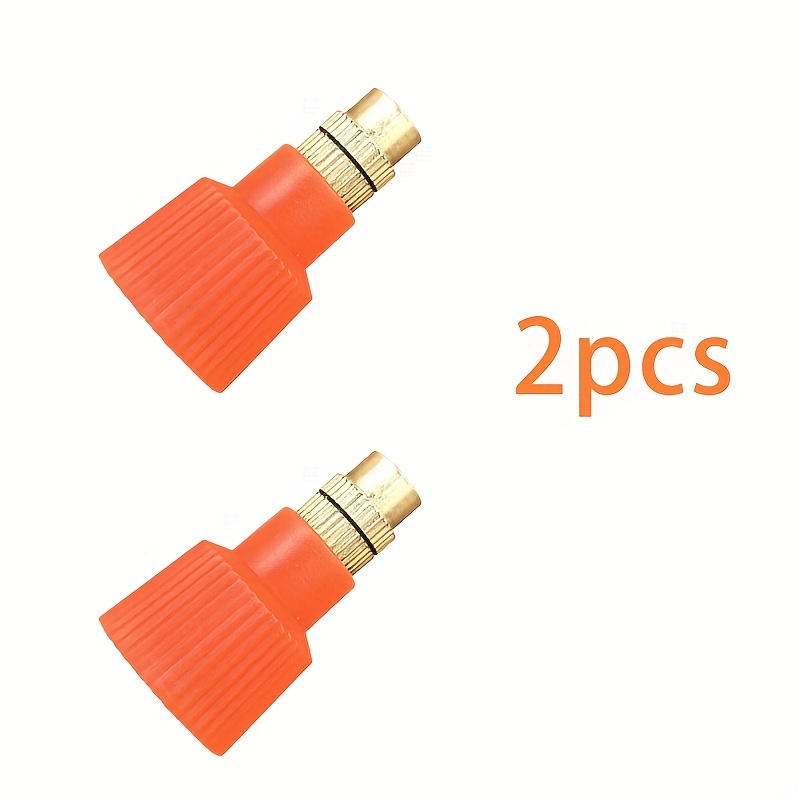 Image of 2pcs Garden Pump Sprayer Nozzle, Replacement Caps For Garden Sprayer, 16mm/0.63" Thread Mount Head, Suitable For 67.63oz Handheld Sprayer, Suitable For Outdoor Gardens And Lawn Care(orange)