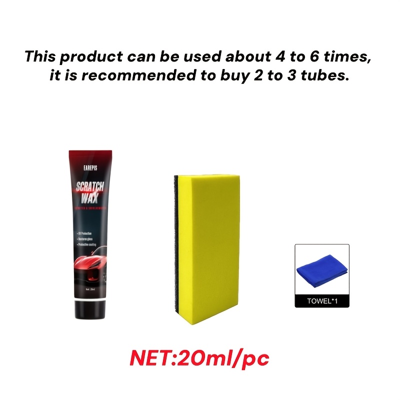 Paste For Repairing Car Surface Scratches, For Hairline Scratches, Sun , Car Wash Marks, Quickly Removes Scratches Without Damaging Car Body, Suitable For Car Materials