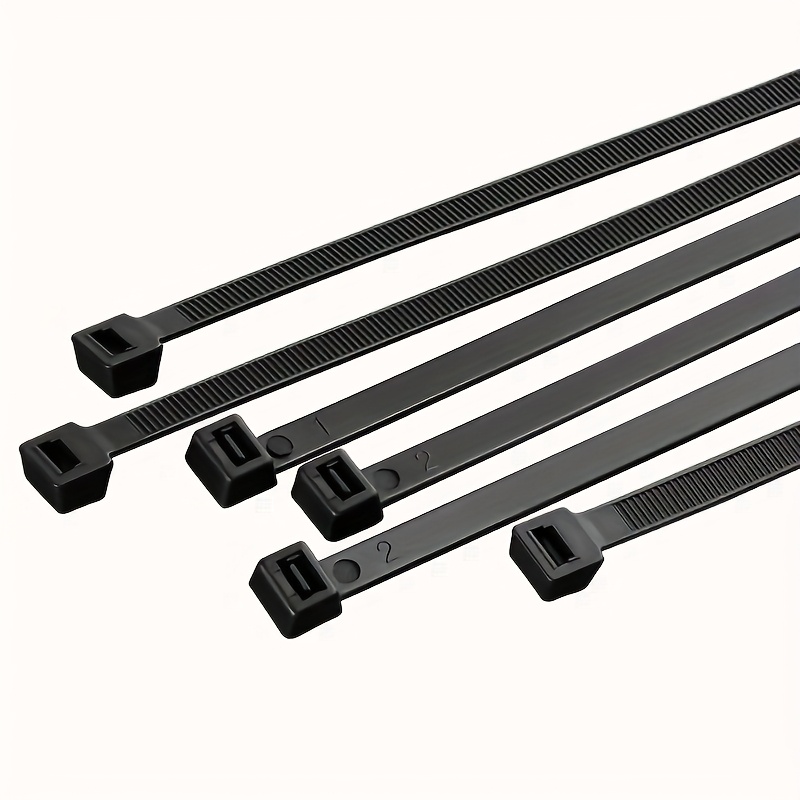 TEMU 300pcs Heavy-duty Cable Ties With High Tensile Strength, Self-locking Adjustable And More Durable Nylon Zip Ties, Suitable For Indoor And Outdoor Use