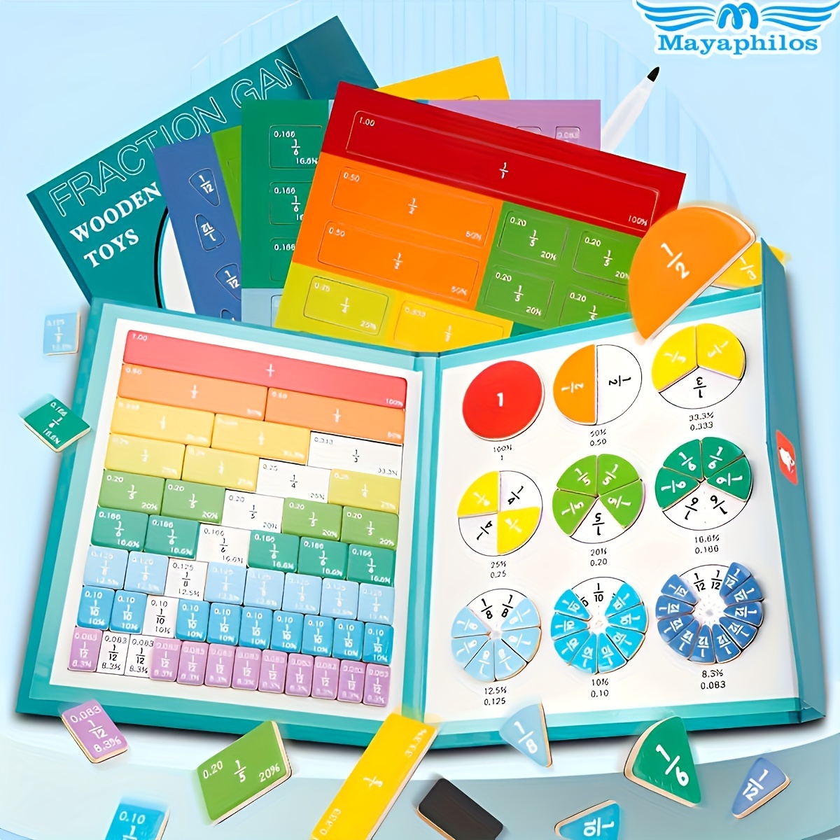 

Interactive Fractions For - Educational Toy For Size , &