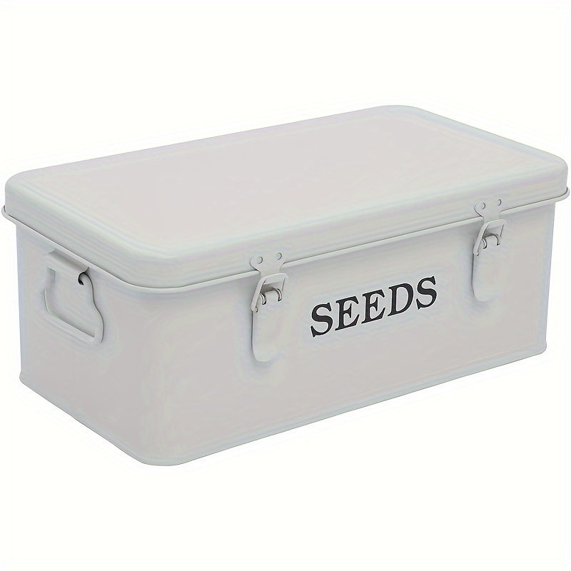 

Seed Storage Box, Metal Seed Jar, And Lid, 4 Compartments And Seed Container, Seed Storage Box, Gardening For Gardeners, , & For