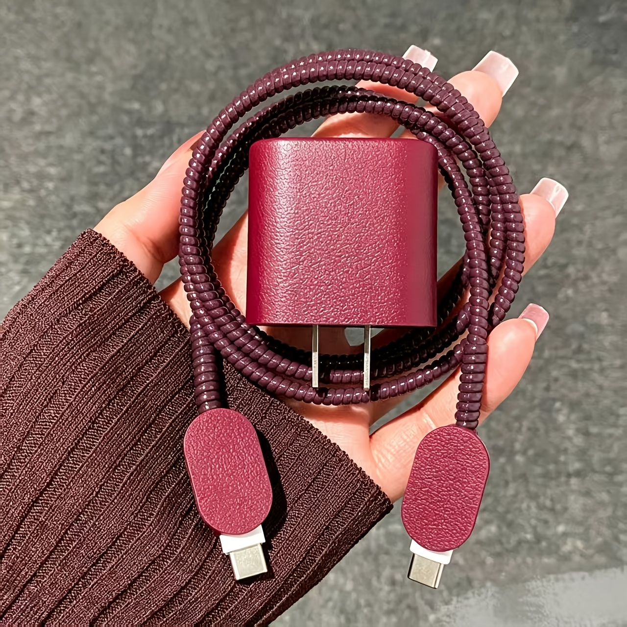 TEMU Protector de cargador de 20W para Apple con diseño de , protector de cable de , compatible con iPhone 17 Pro, diseño resistente a los arañazos