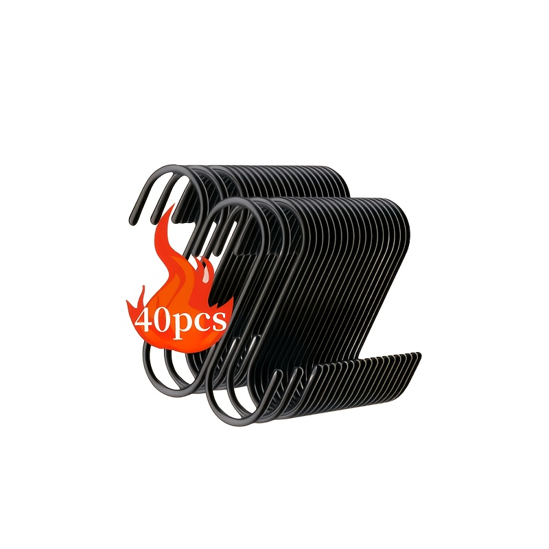 TEMU 40 pièces Crochets en Métal Robustes et Durables - Crochets Muraux Antidérapants Faciles à Installer, Design Moderne à la Corrosion, Adaptés aux