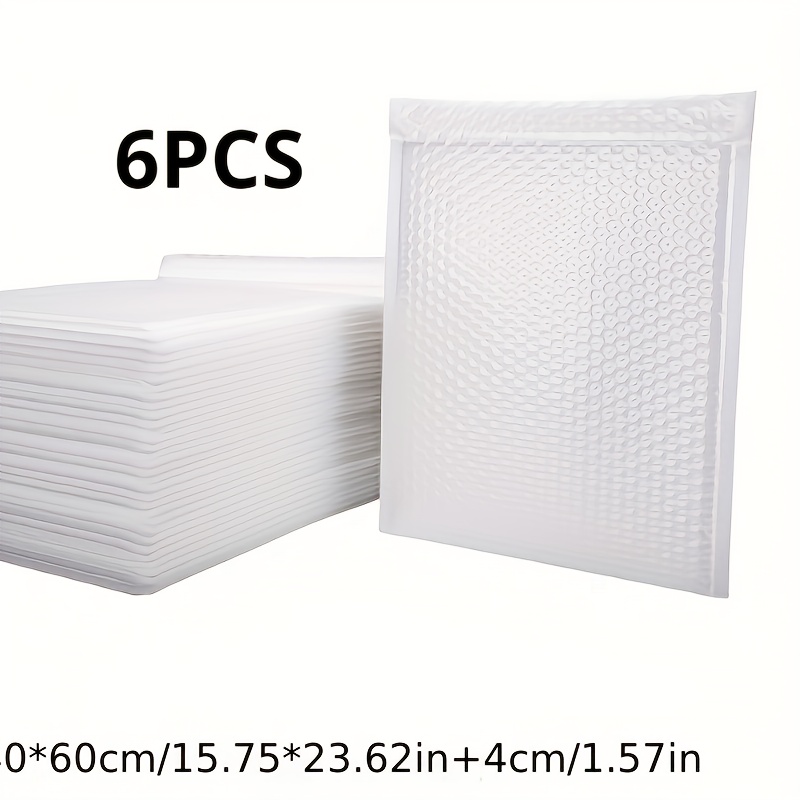 TEMU 6pcs Thickened Pe Bubble Mailbags, Self-sealing Shockproof Envelopes, Book Bag With Adhesive Tape For Against Damage, Delivery Bags, Packaging