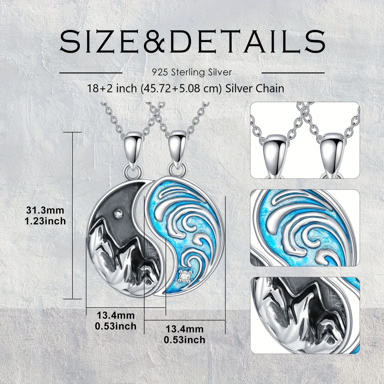 Collares colgante Yin Yang plata ley - Top Ventas Recomendado