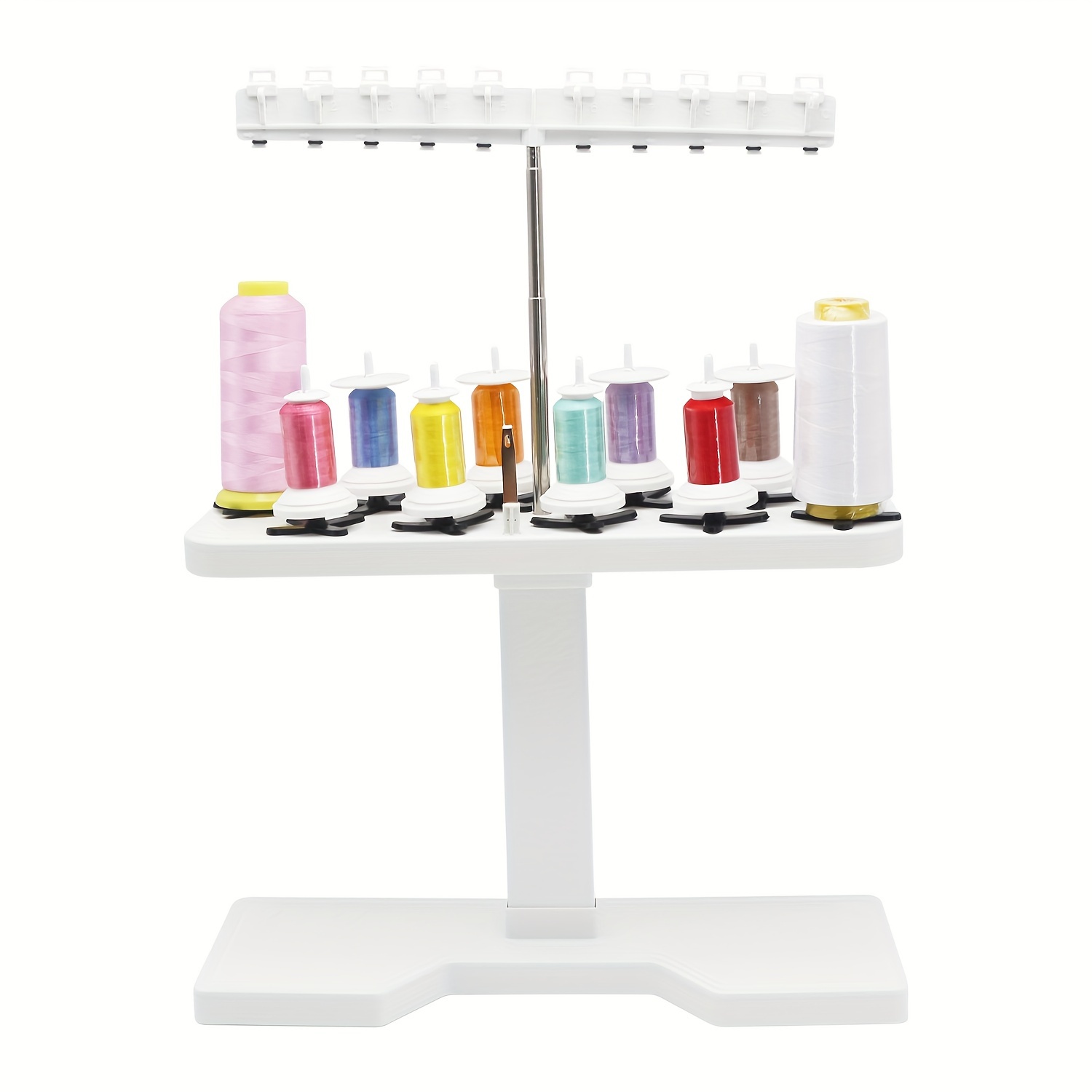 

10- Thread Stand - Height For , Large Organizer For Embroidery & Sewing Machines, Plastic,