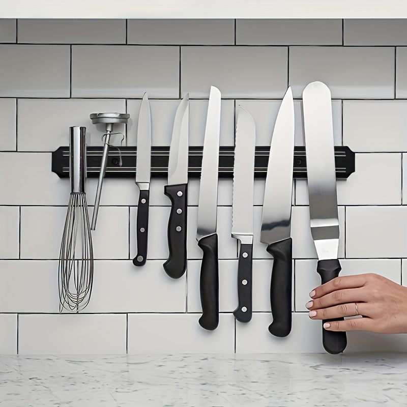 magnetic wall mounted knife rack stylish kitchen utensil organizer   plastic for home and restaurant use kitchen tools and accessories details 4