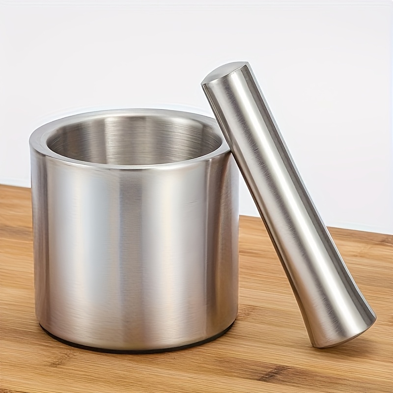 TEMU 1pc Of Versatile Crusher, Made Of Stainless Steel, Designed For Garlic, Mashing, And Preparing Garlic Paste Manually At For Home. An Essential