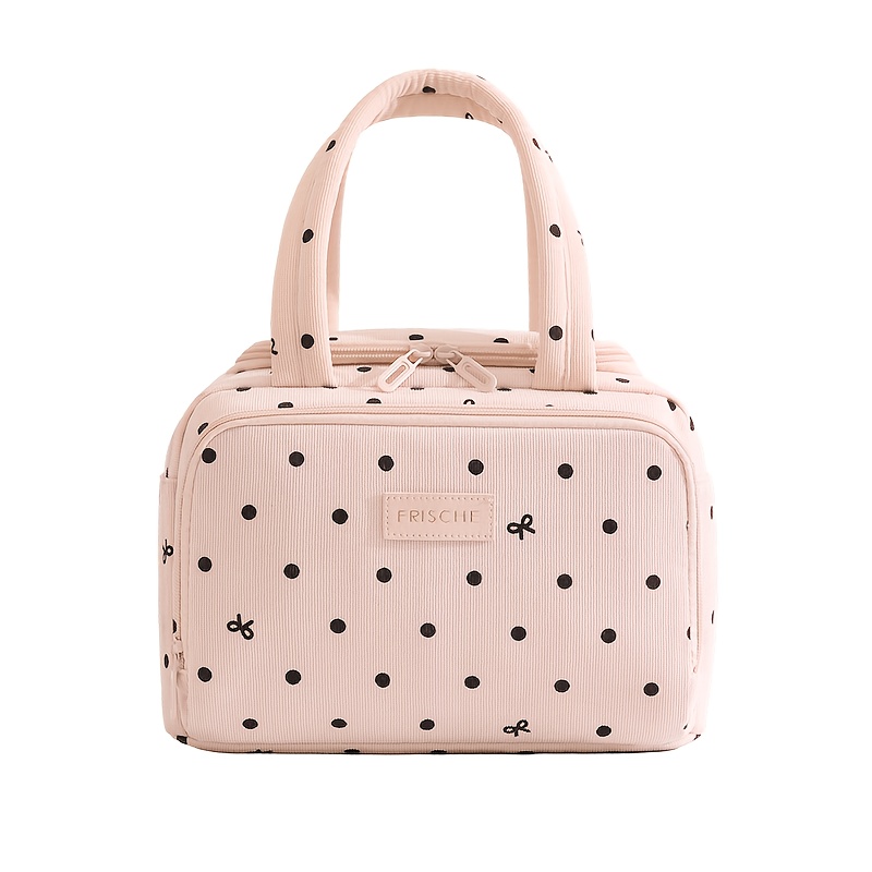 TEMU Sac à déjeuner isotherme à mignons pour femmes, sac à plateau à repas froid en velours à tenir ensemble (avec poche ), grand récipient à boîte à