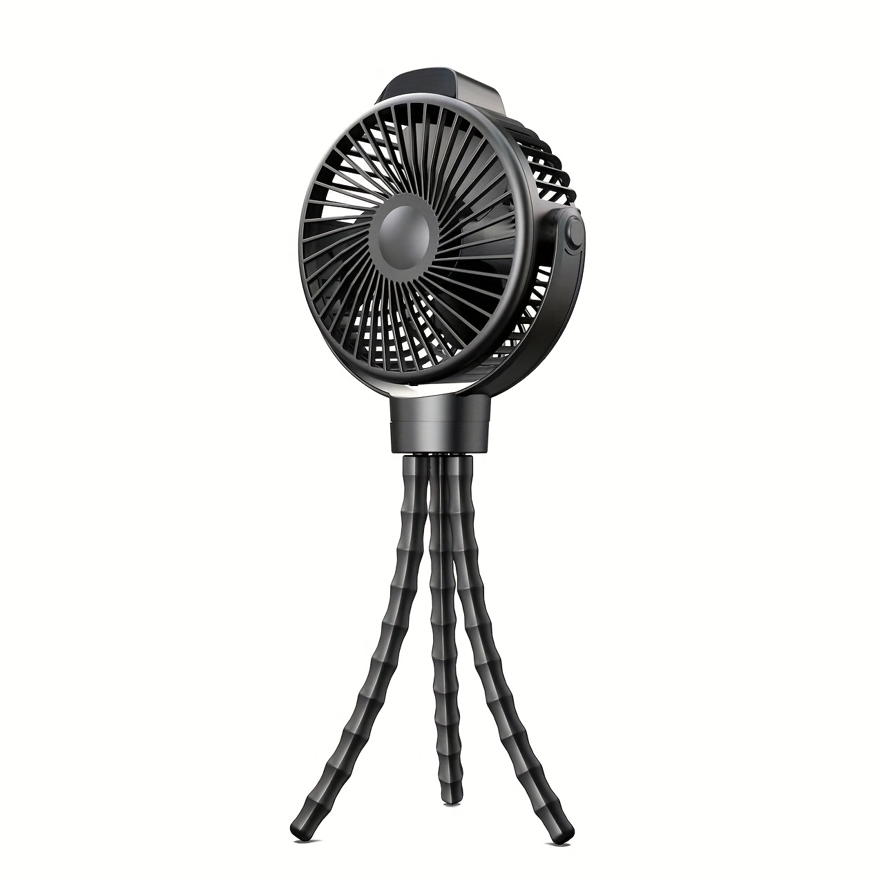 TEMU Versatile 2000mah Portable Handheld Fan With Smart Battery Display, -hour Usb Charging, Detachable Tripod - Ideal For Car Seats, Treadmills, Bicycles, Beach Umbrellas, Outdoor Camping