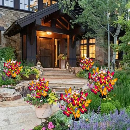 two packs of solar garden lights outdoor rated ideal for decorative use suitable for patio lawn and garden areas a perfect mothers day gift for mom