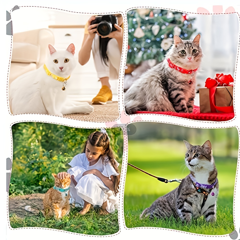 24pcs Random Colors Pet Collars with Colorful Patterns
