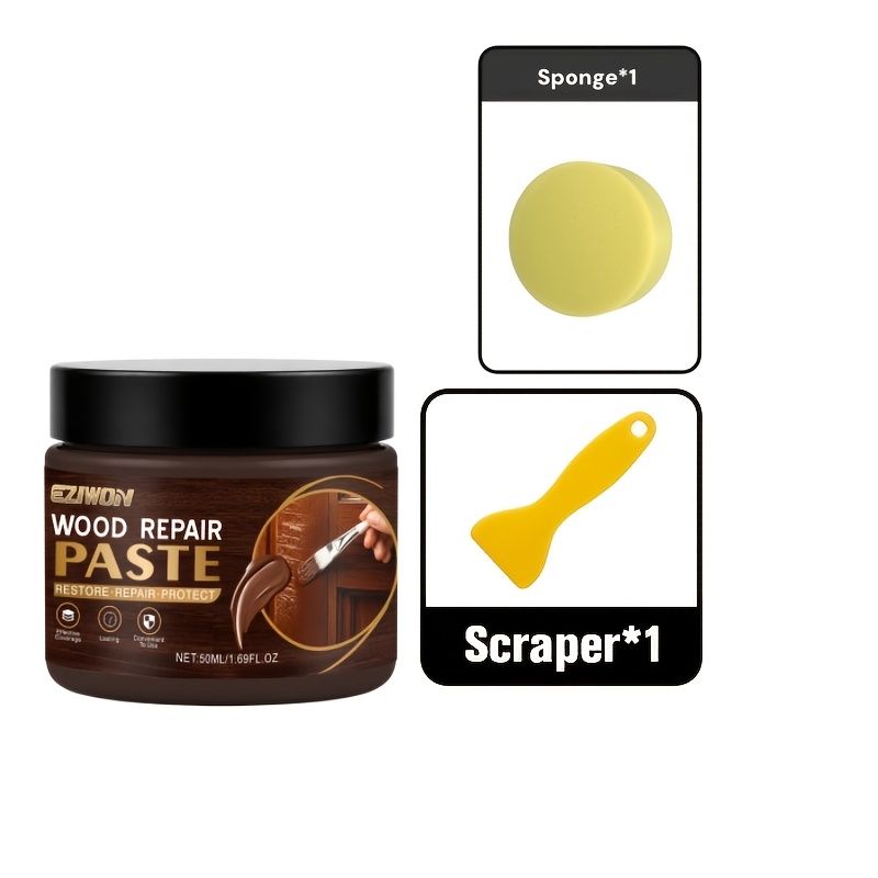 Image of Brown Wood Scratch Repair Paste, Quick-dry Type, Fast-curing Emergency Wood Repair, Lazy Essential, Long-lasting Type, Single Filling, Strong Protective Effect