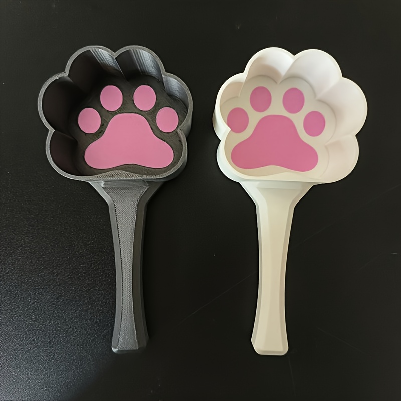 cat paw shaped durable plastic   moisture proof easy to clean ergonomic handle for precise portioning ideal for pet feeding cat   pet feeding accessory   design   material comedero gato kattenvoerbak Product details 0