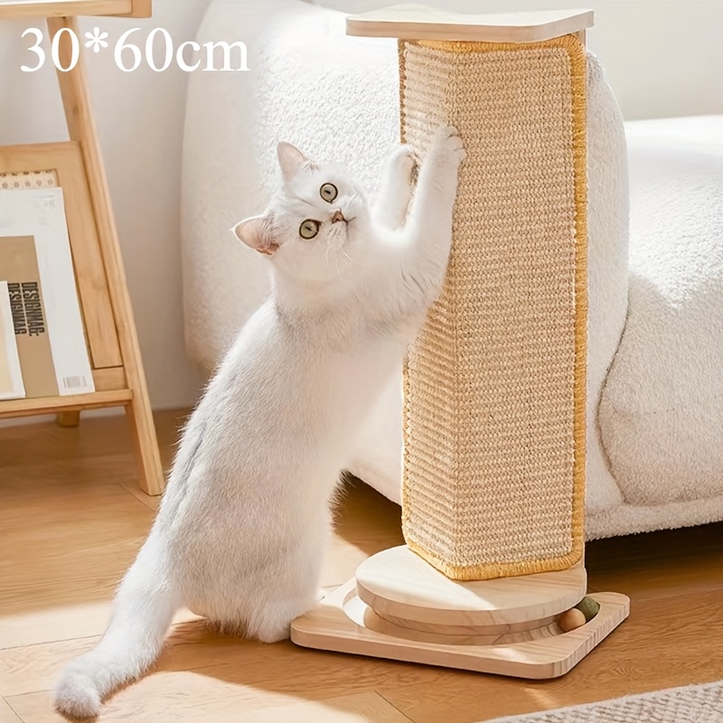Image of Natural Sisal Cat Scratcher Mat Cat Scratch Mats Horizontal Cat Floor Scratching Pad Rug Protect Couch And Carpets