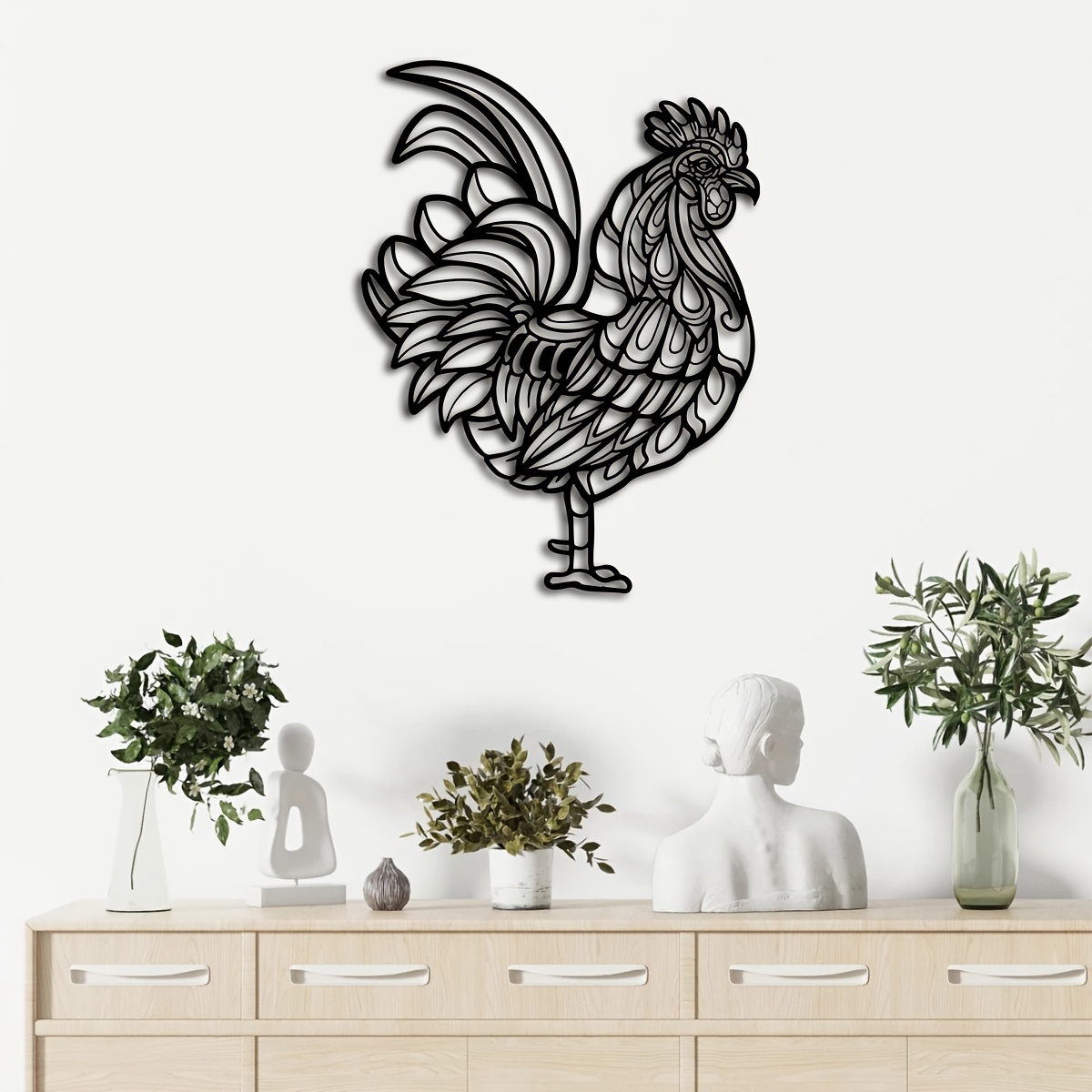 

1pc Rustic Metal Rooster , 15.74*11.81 Inches Graphic Animal , Indoor/outdoor Wall , Ideal For Living Room, Farmhouse Style Home Decoration, Perfect Gift For Weddings & Housewarming