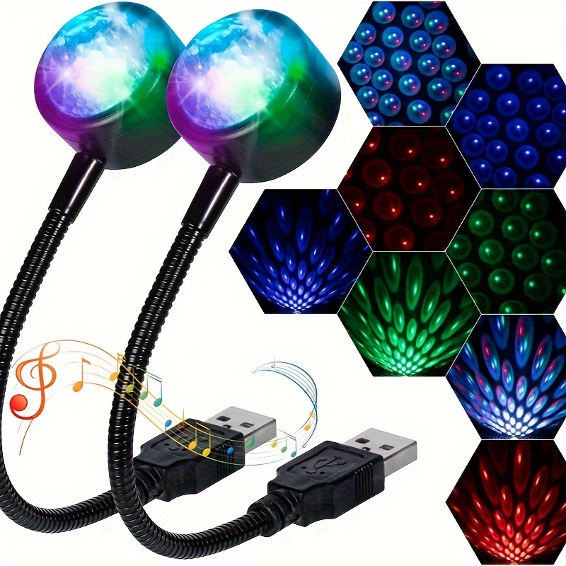 

2- Led , Usb Car Ceiling , Plastic, Switch , Freestanding For , No Battery Required