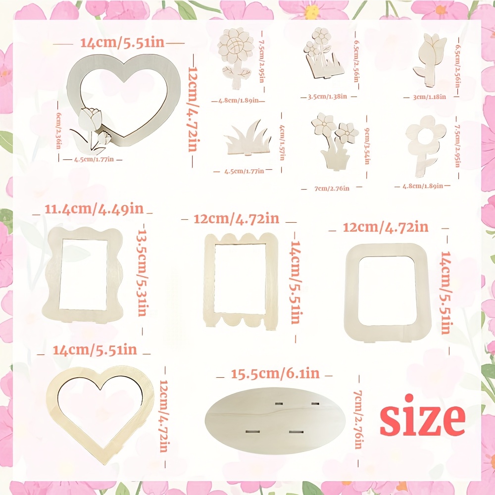 Image of 5 Sets Of Wooden Photo Frames For Home Decor, Mother's Day, Father's Day Decoration, Office Decoration, Is A Perfect Gift For Mom And Dad, A Gift