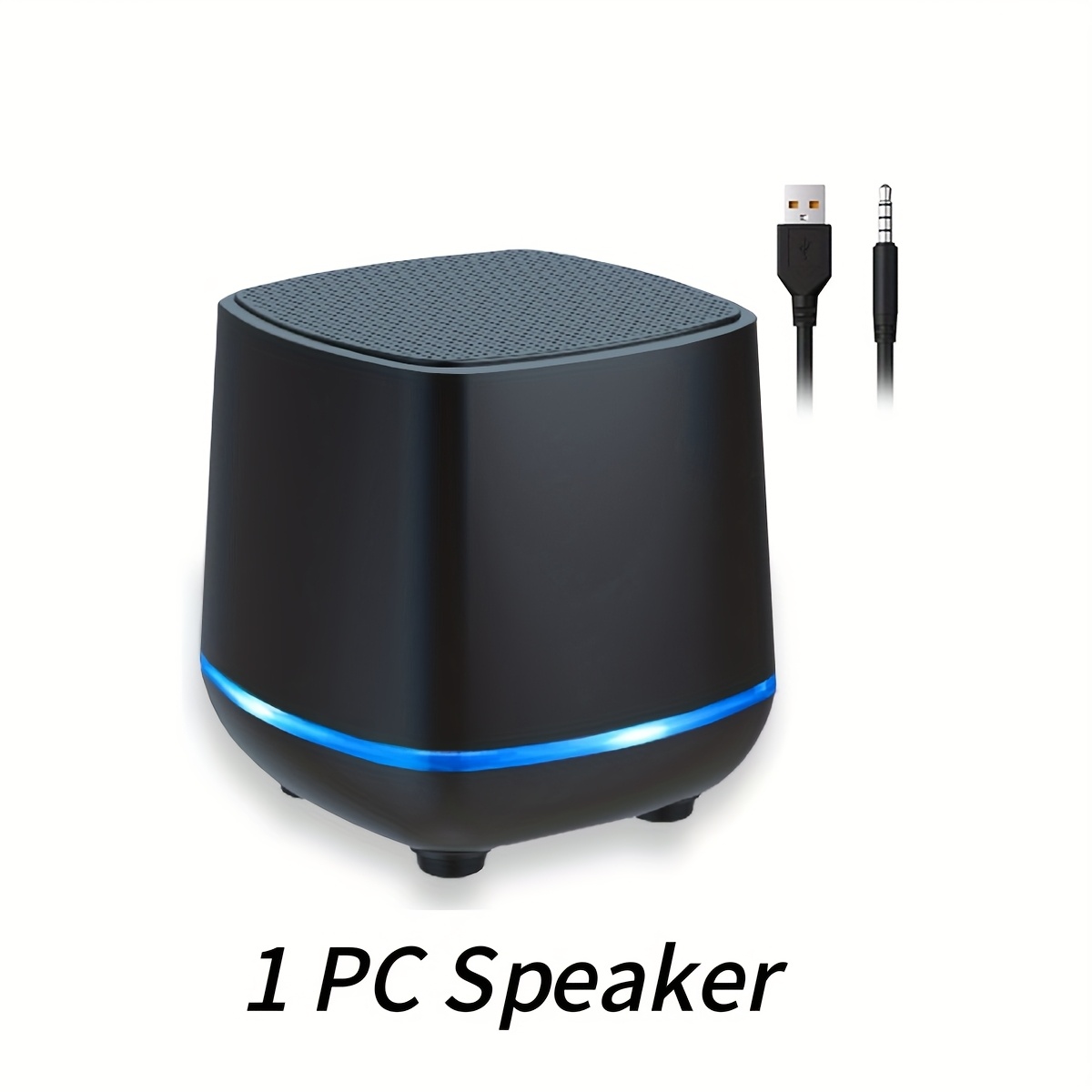 TEMU Computer Speakers Usb Powered With Rgb Light Volume Control Stereo Speakers Desktop Computer Monitors Tablets Desktop Laptops Mobile Phones