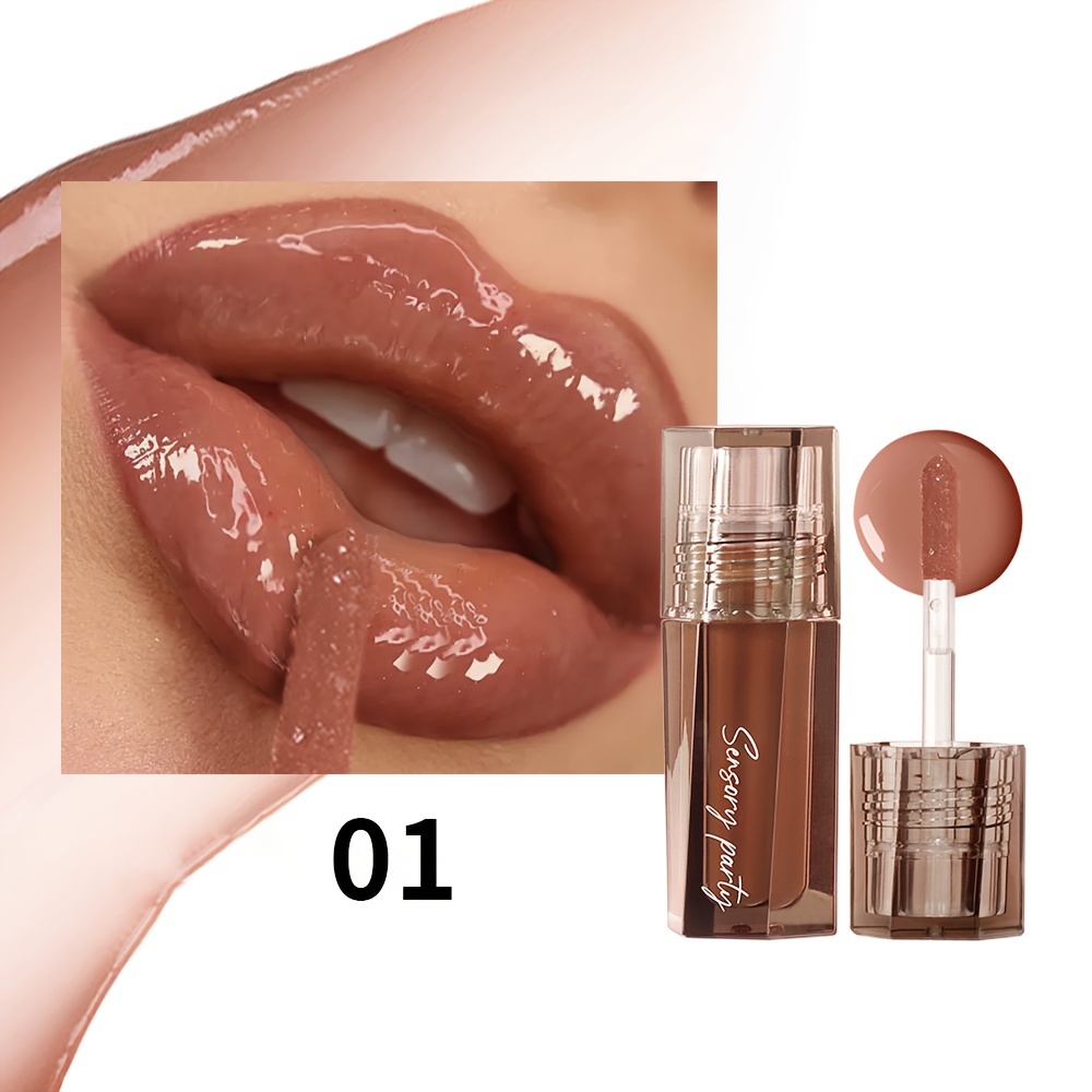 Lip Gloss, Waterproof & Long-lasting | Moisturizing Liquid Lipstick For Juicy, Glossy Lips, Berry Tone