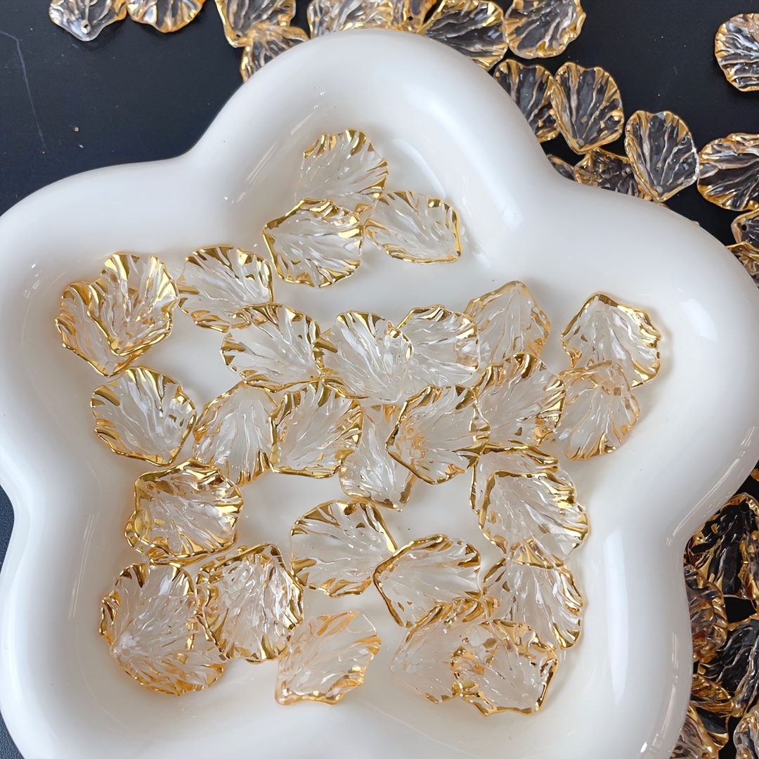 TEMU 60 piezas de cuentas acrílicas blancas con forma de concha de 20 mm, tapas de cuentas de adecuadas para proyectos, de joyas y decoraciones de