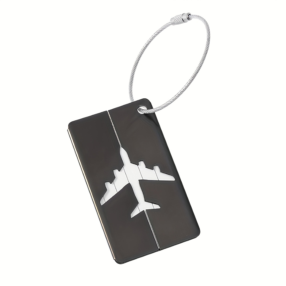 TEMU 1pc Customizable Aluminum Luggage Tag, Multiple Colors , Personalized Engraving And Contact Information, Lightweight & Durable Travel Id For