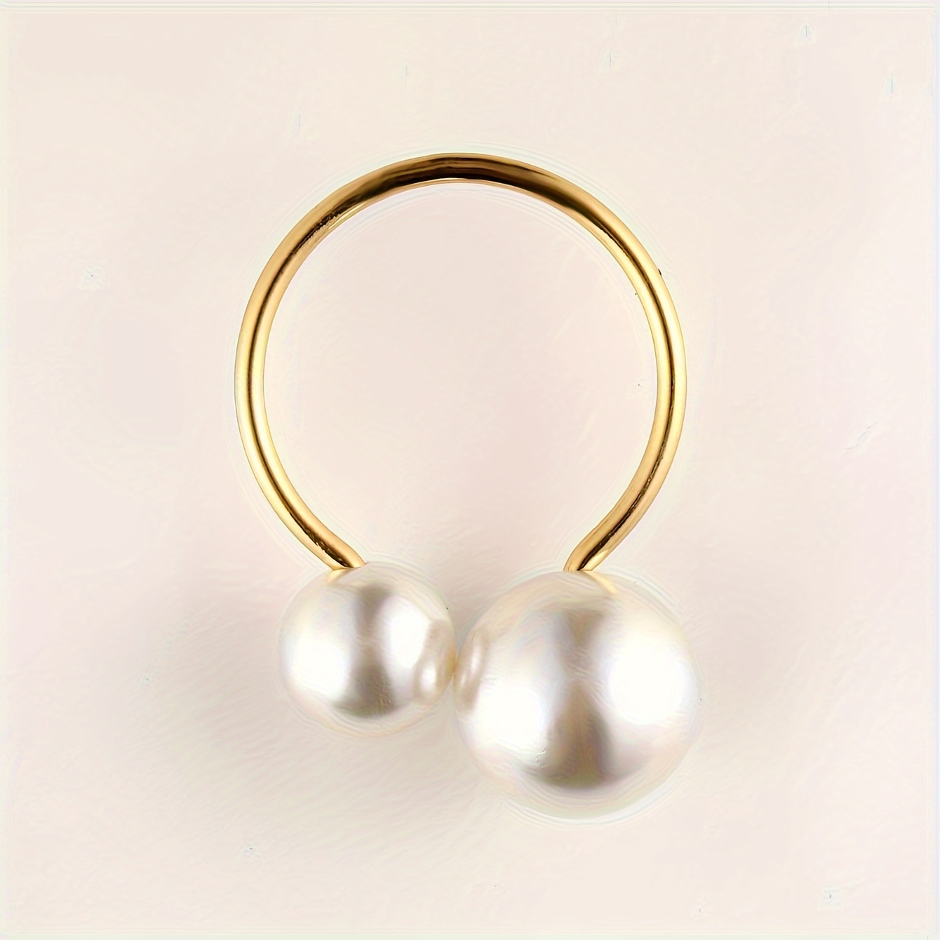 15pcs Elegant Pearl Napkin Rings Suitable For Formal & Table Decor - Plastic Napkin Holders, Decorative Napkin Rings For Weddings, Banquets, Parties, Napkin Ring Holders