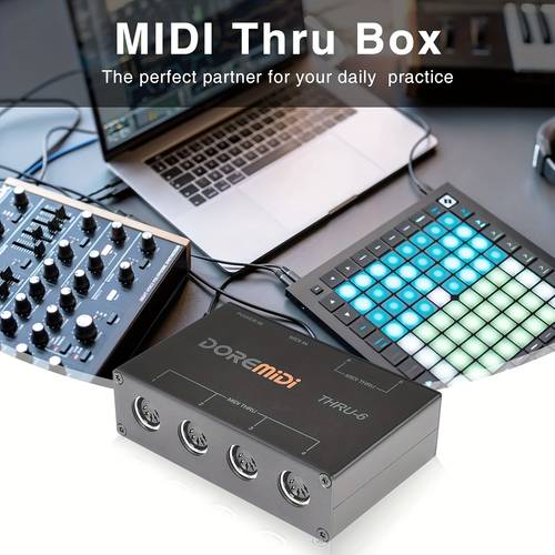 thru 6 midi box 16 channels 6 output 1 input 5 pin midi interface with high speed optocoupler midi splitter plug and play