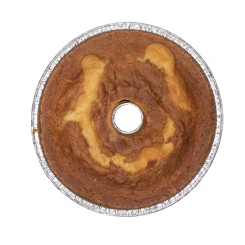 10 قطع من صواني خبز الكعك الدائرية المصنوعة من رقائق الألومنيوم للاستعمال مرة واحدة - علبة أنبوبية شديدة التحمل لكعكة الفاكهة وكعكة الشيفون - صواني عرض تزيينية لعيد الميلاد والهالوين وعيد الفصح والحانوكا وعيد الشكر - أدوات خبز آمنة للاتصال بالطعام تفاصيل المنتج 3