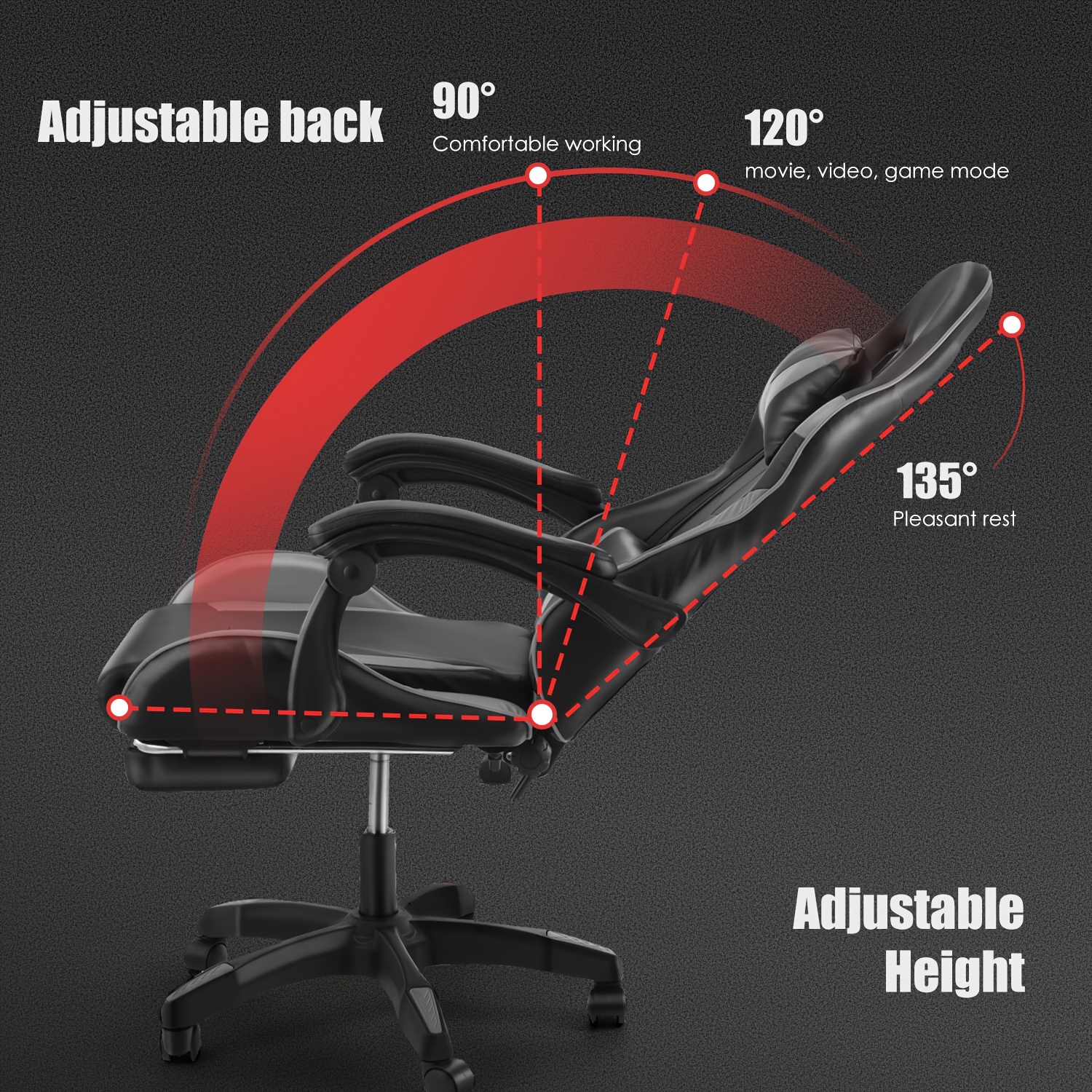 Kehot Gamingstoel met massagefunctie