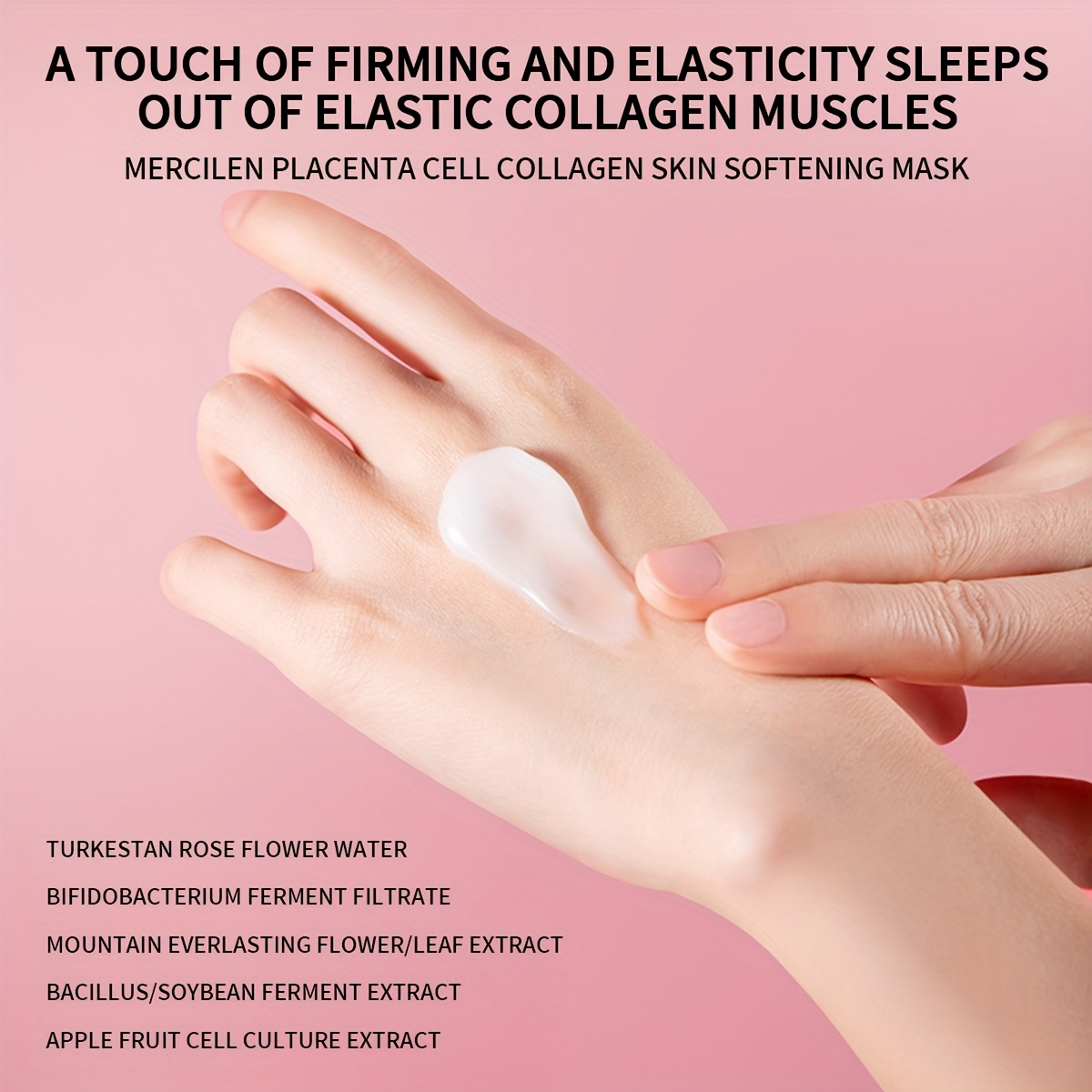 Mască de hidratare pentru somn cu colagen din celule de placentă 6g*10 buc, conținând acid hialuronic, colagen, scualan vegetal, hidratantă pentru pielea feței, machiaj, aspect mai tânăr al pielii, potrivită pentru toate tipurile de piele, esențială pentru călătorii
