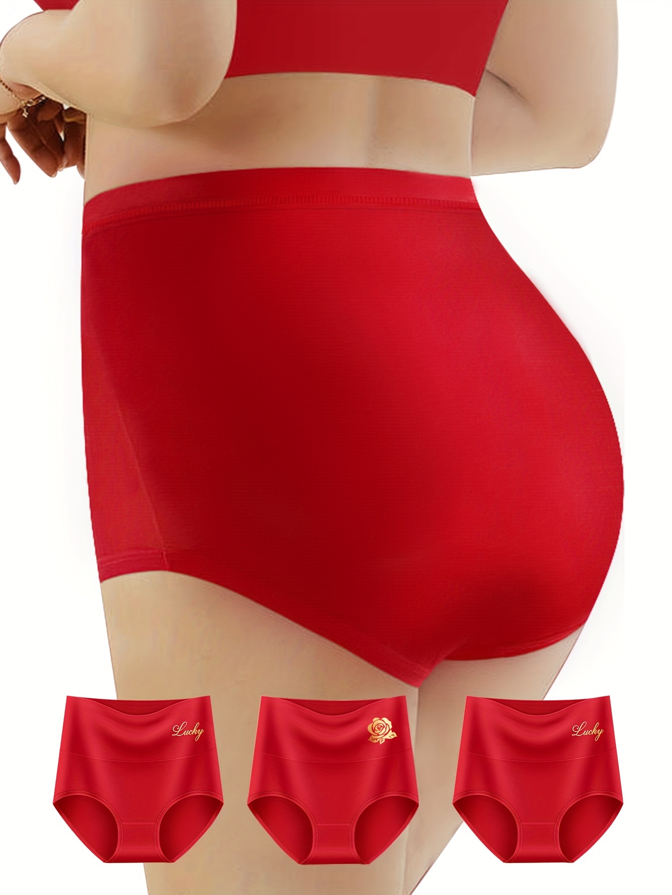 Plus Size Chinese New Year Elegant Panties Set Women's Plus - Temu