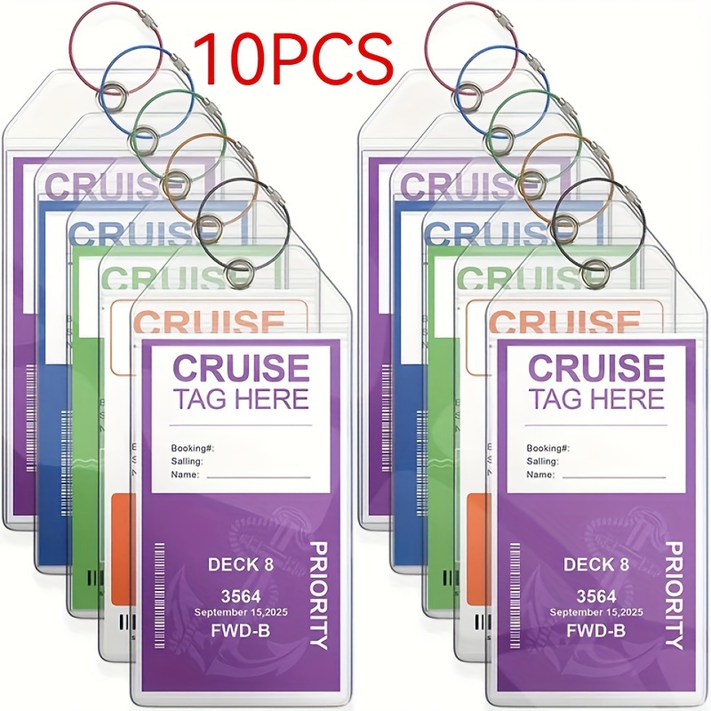 

10pcs Luggage - Clear, Steel & Zip , Reusable