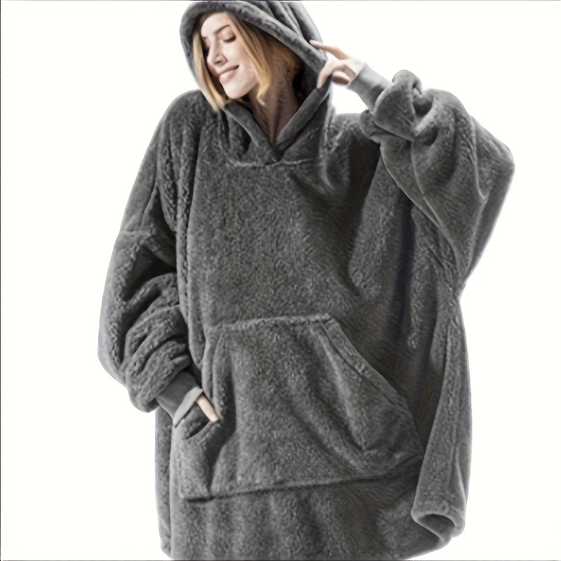 TEMU A New Autumn/winter Unisex Couple's Loungewear Set Featuring A Comfortable, Loose-fitting Double-sided Hoodie That As A Thickened Wearable