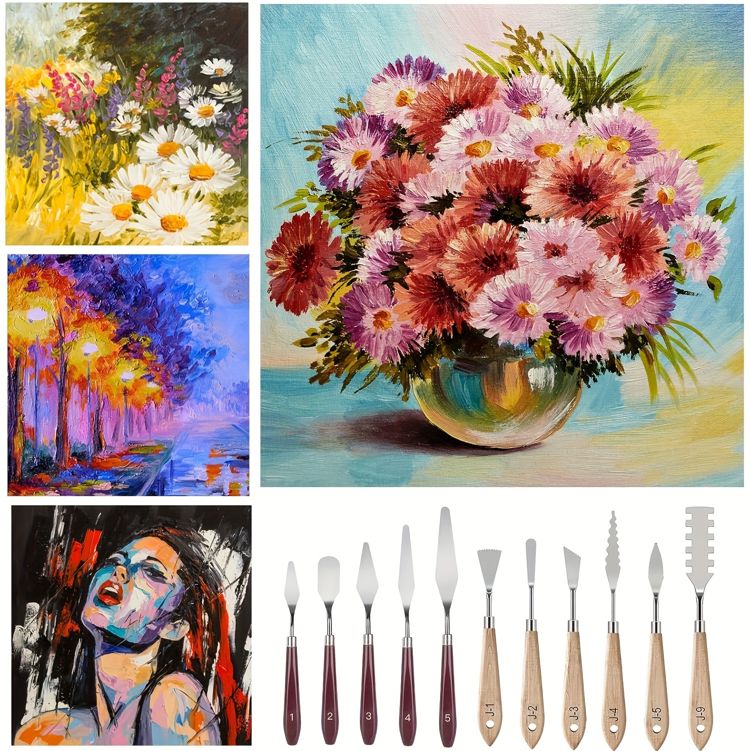 Palette Knife Set Painting Cake Decorating Includes 1 Angled Temu Qatar