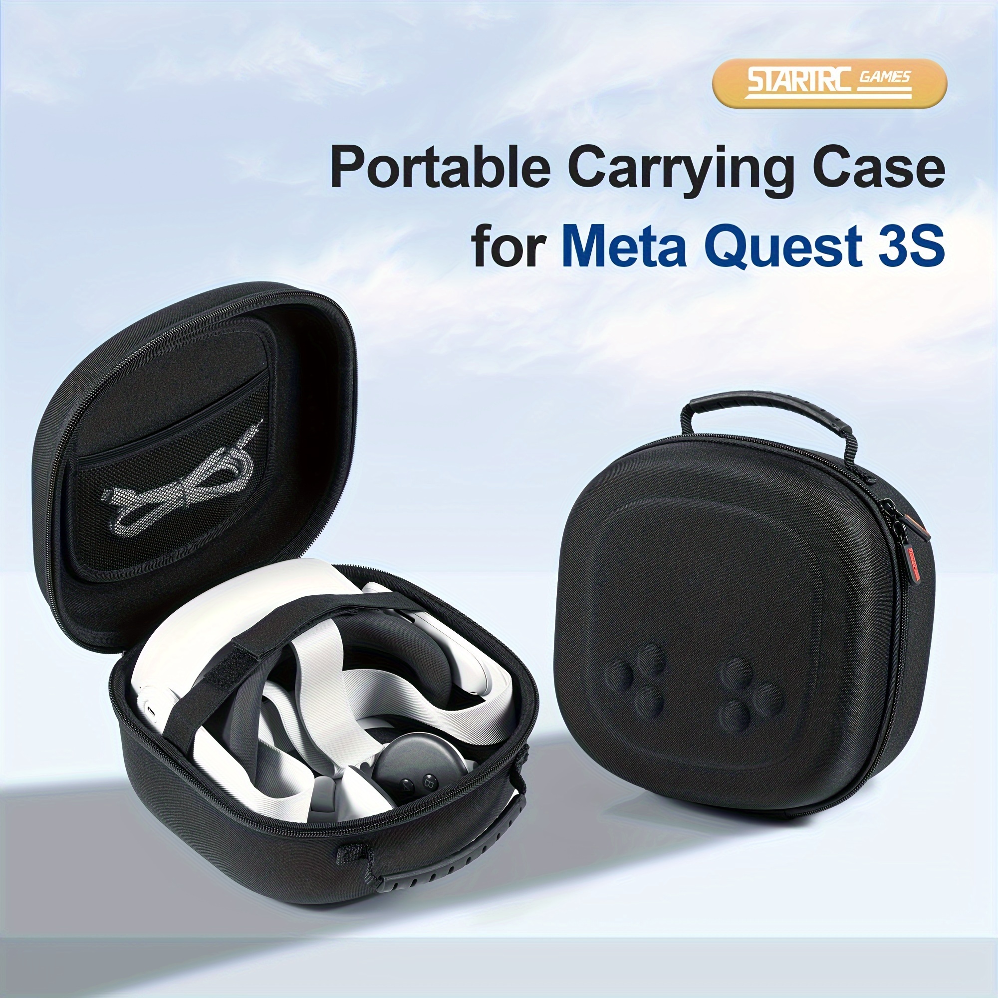 

Devaso 3s Vr Headset Carrying Case - Compact, Nylon Storage Bag With Handle For Accessories & Gaming Gear