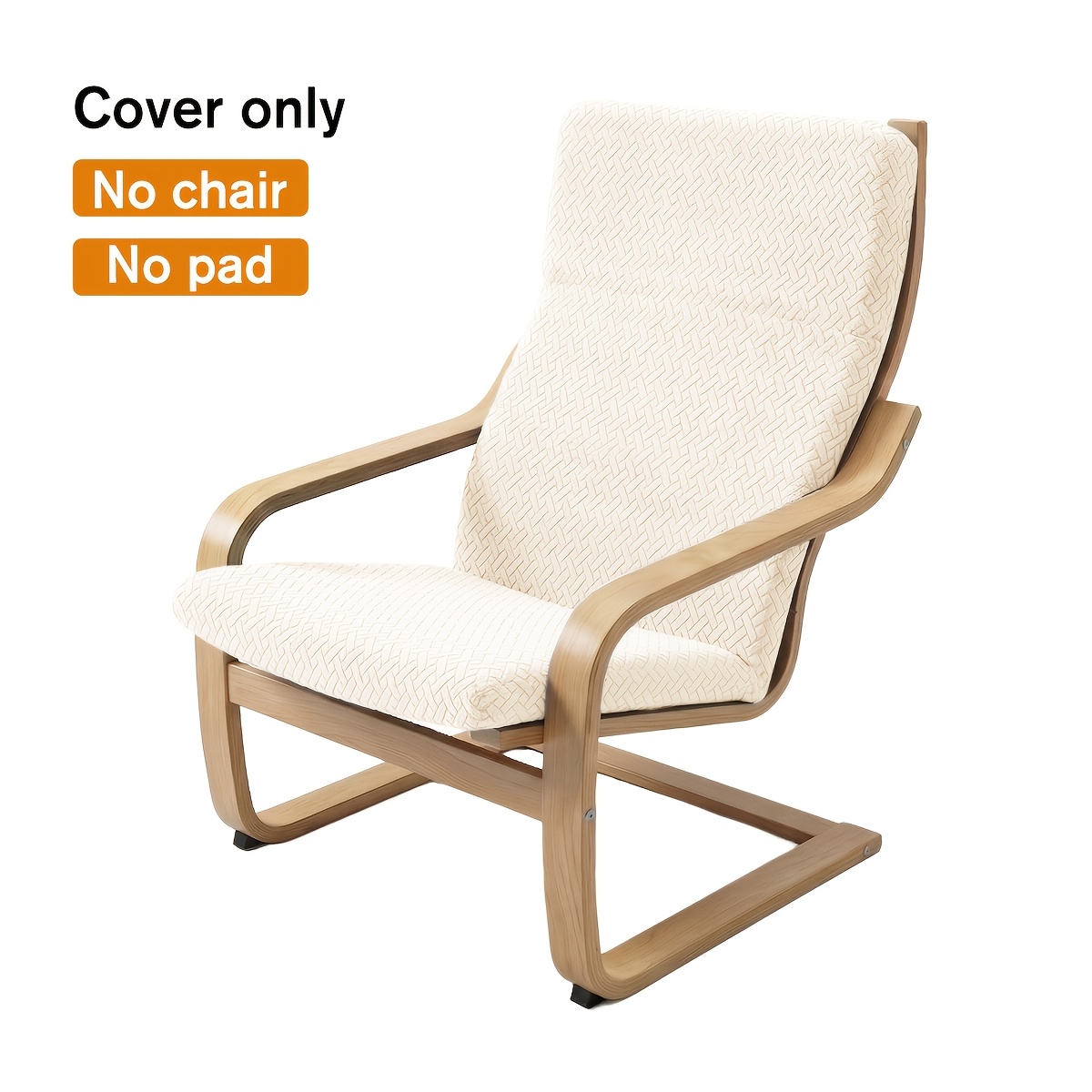 TEMU 1 Housse de fauteuil inclinable en jacquard de T, Housse de protection pour coussin de fauteuil inclinable avec sangles, Antidérapante,