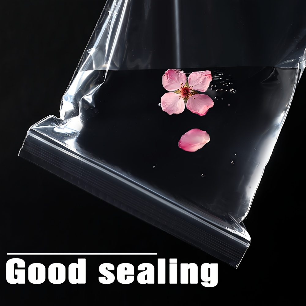 500pcs Plastic Packaging Bags with Reusable Sealed Closures