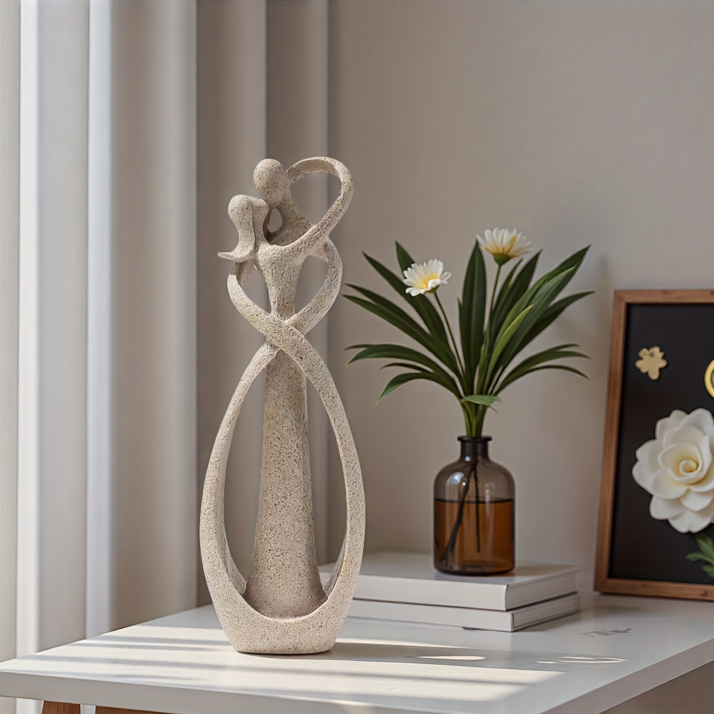 E-shop 1 Stück, -Harz-Enthusiasten-Statue, --Kunst-Paarstatue, -Handwerk, Valentinstag-Geschenk, Wohn- Hochzeitsdekoration, Weihnachts-