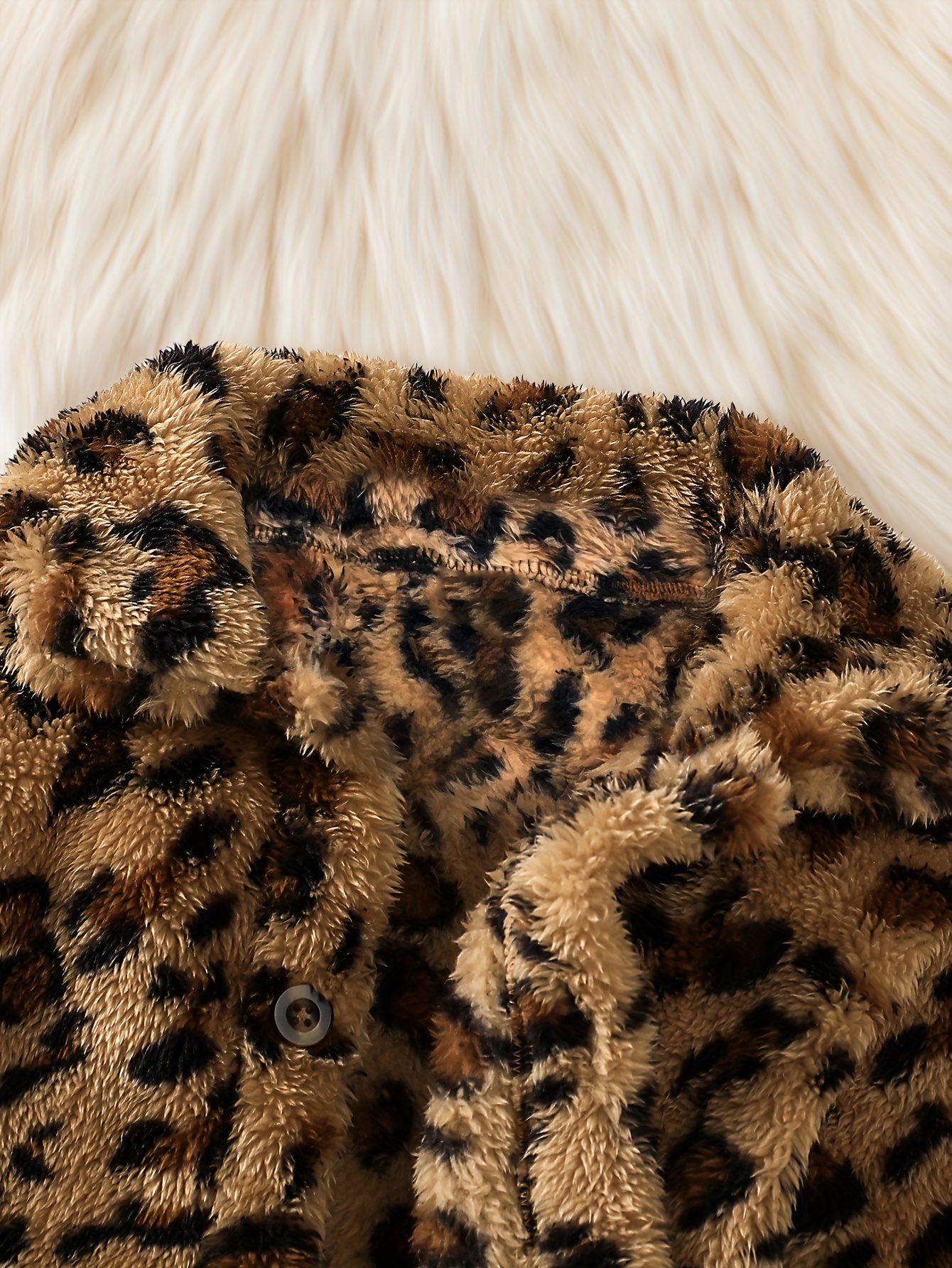 baby girls autumn and winter leopard print warm cardigan jacket for   Product details 4