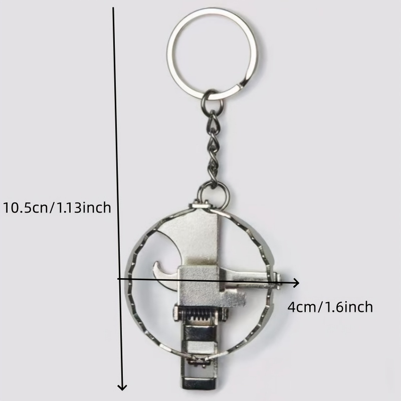 TEMU Stainless Steel Mini Keychain – Creative Card Storage Design, Compact And Portable Trap-style Shape. Made Of Durable Stainless Steel, Unique And
