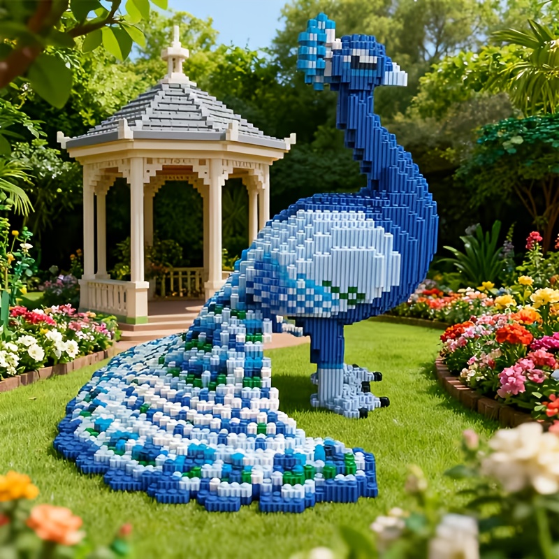 high end elite peacock building block set suitable   14 for display as desktop decoration christmas   for office wall decoration
