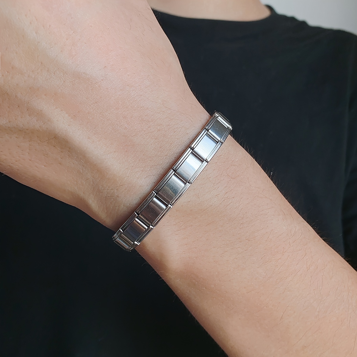 

Silvery Steel Bracelet - Hypoallergenic, & Men | For &