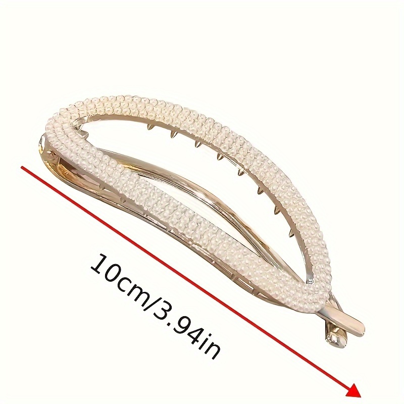 1pc 2pcs fashion oval rhinestone hair clip teen girls holiday hair accessories suitable for daily details 7