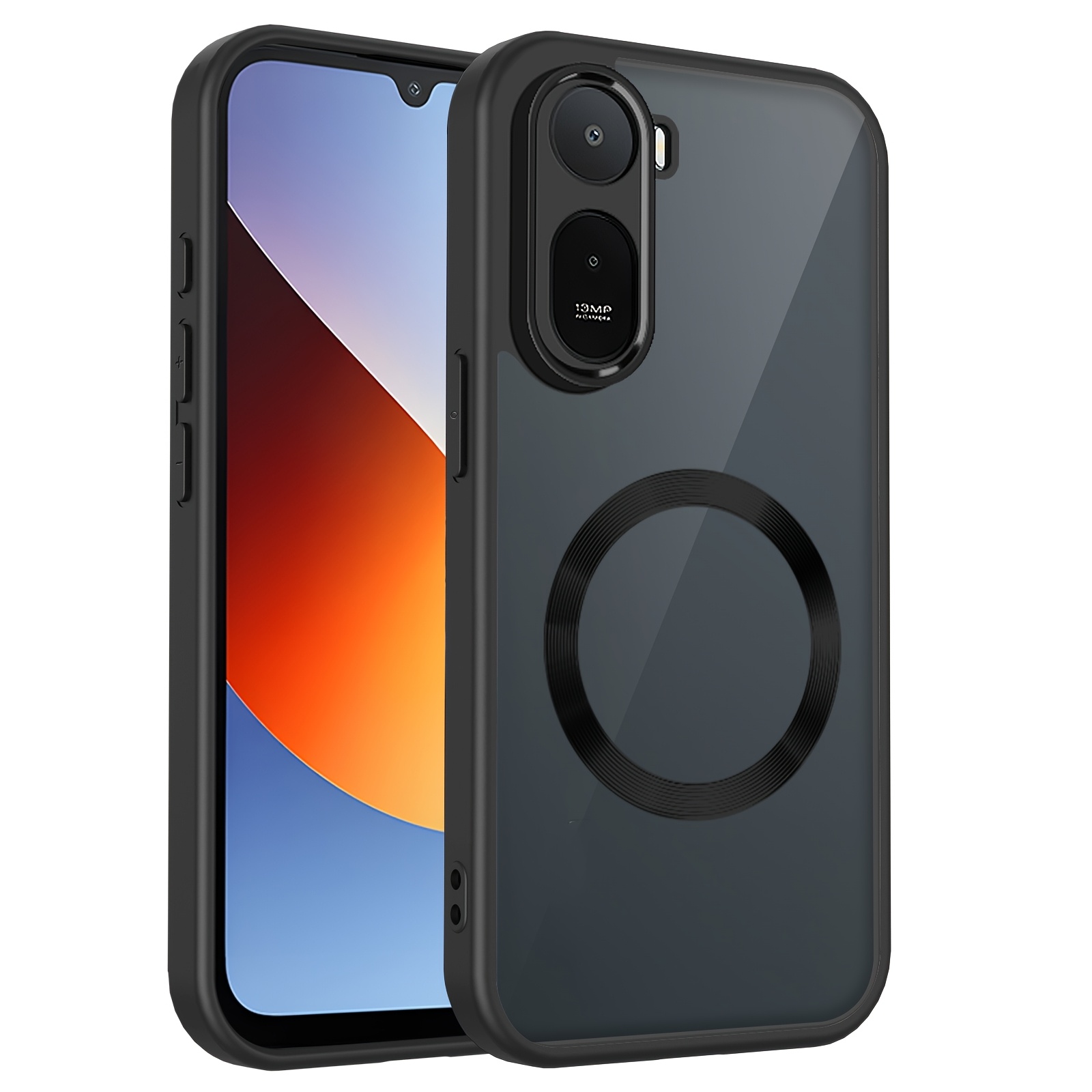 TEMU Custodia per telefono: Adatta per Redmi A7 Pro 4G, con funzione di magnetica, opaca antiscivolo e protezione 'altezza '