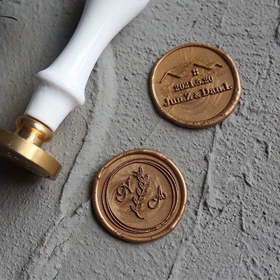 Metal Wax Seal Stamp Handle - Vintage Flower Design For Sealing Envelopes, Invitations, And Crafts